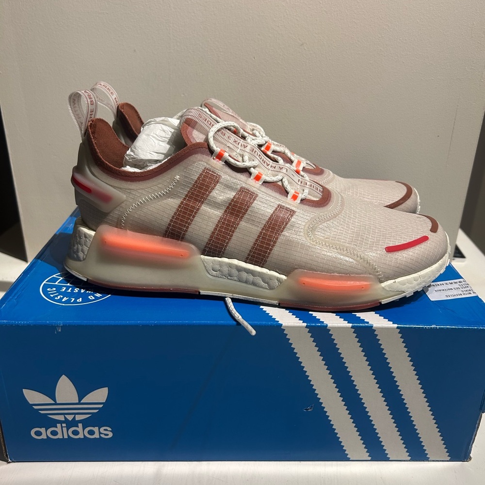 Adidas NMD Cream & Brown Sneakers, Men’s Size 13